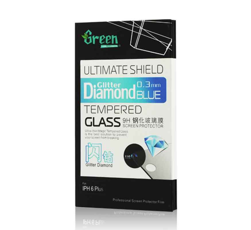 iPhone 5 5C 5S 5SE | Glitter Diamond (Blue) Tempered Glass 0.3mm