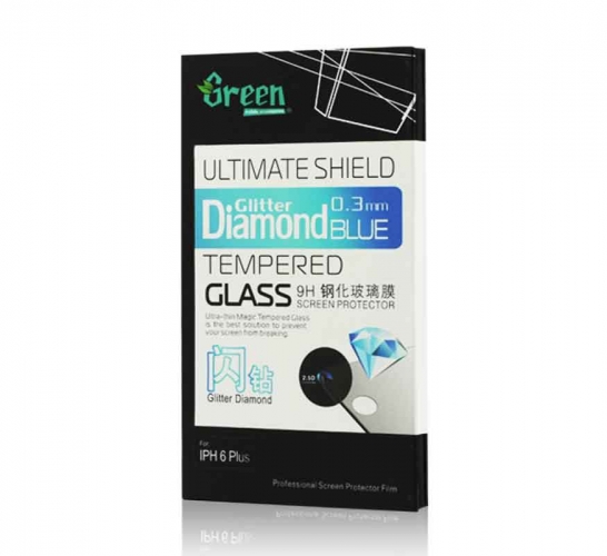 iPhone 6 / 6S | Glitter Diamond (Blue) Tempered Glass 0.3mm