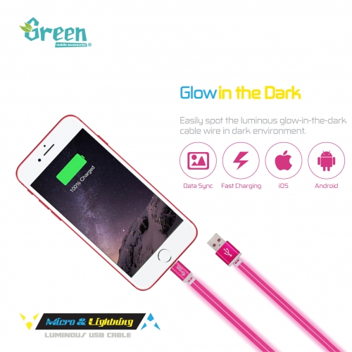 100cm Flat Design | 2 In 1 Lightning & Micro USB Dual-Surface | Rapid Charge & Sync Data