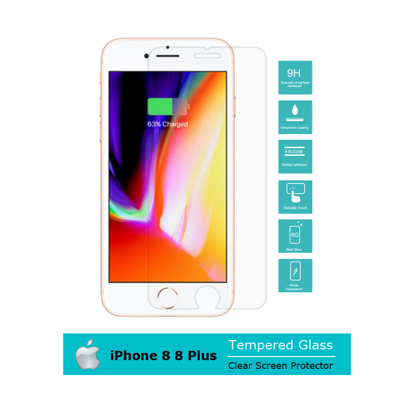 iPhone 8 8Plus / 7 7Plus / 6S 6SPlus / 6 6Plus | 2.5D Curve Clear Tempered Glass 0.3mm