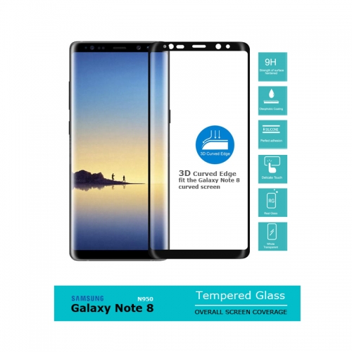 Samsumg Galaxy Note 8 N950F | 3D Curve Overall Screen Tempered Glass 0.33mm