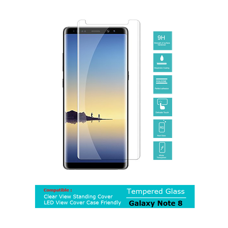 Samsumg Galaxy Note 8 N950F | 3D Curve Tempered Glass 0.33mm Cover Case Friendly