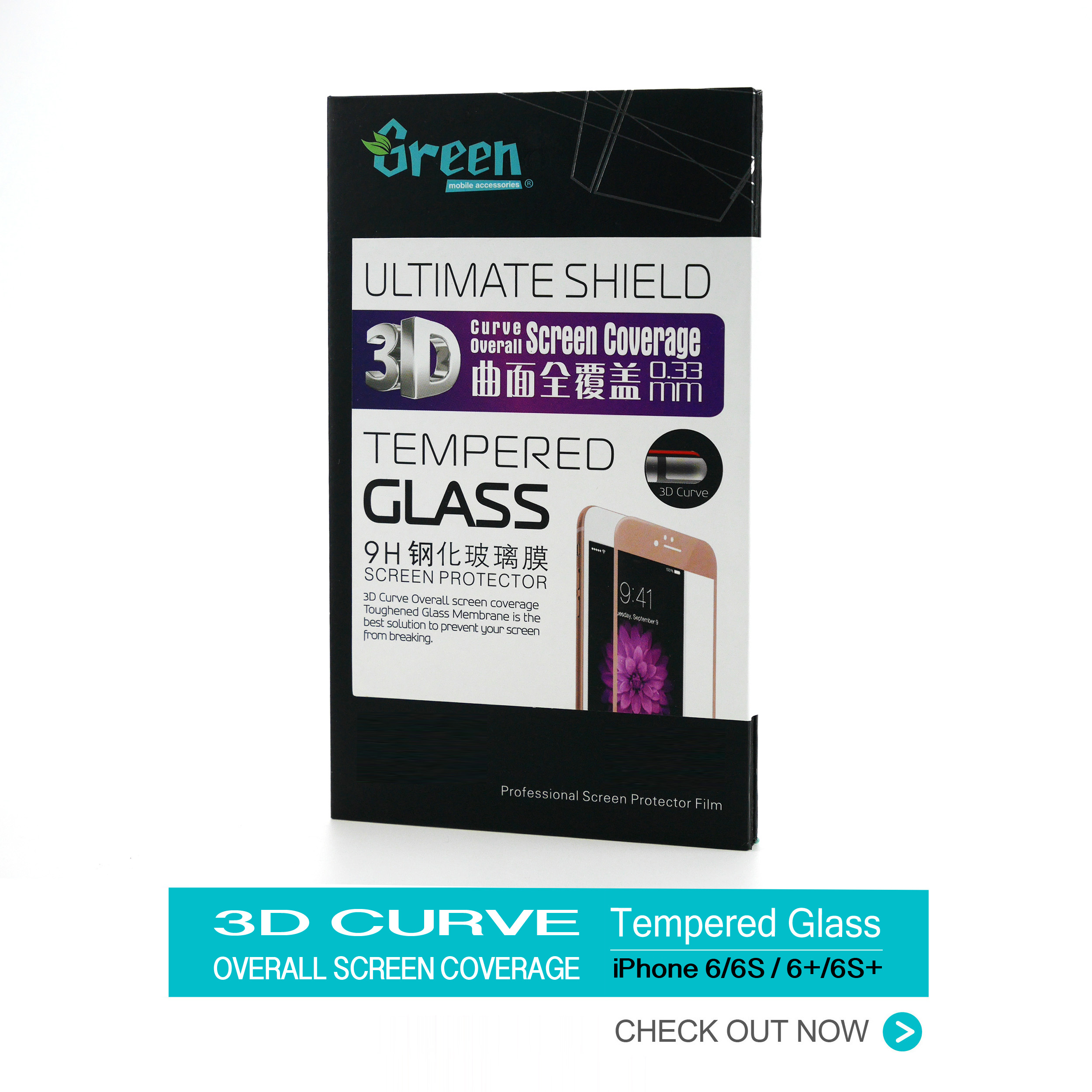 iPhone 6 6S / 6 Plus 6S Plus | 3D Curve Overall Screen Tempered Glass (Rose Gold) 0.33mm